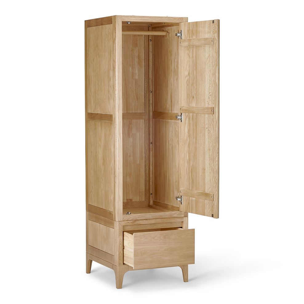 Durham Natural Oak Single Wardrobe 4
