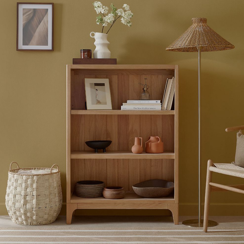 Durham Natural Oak Small Bookcase 1