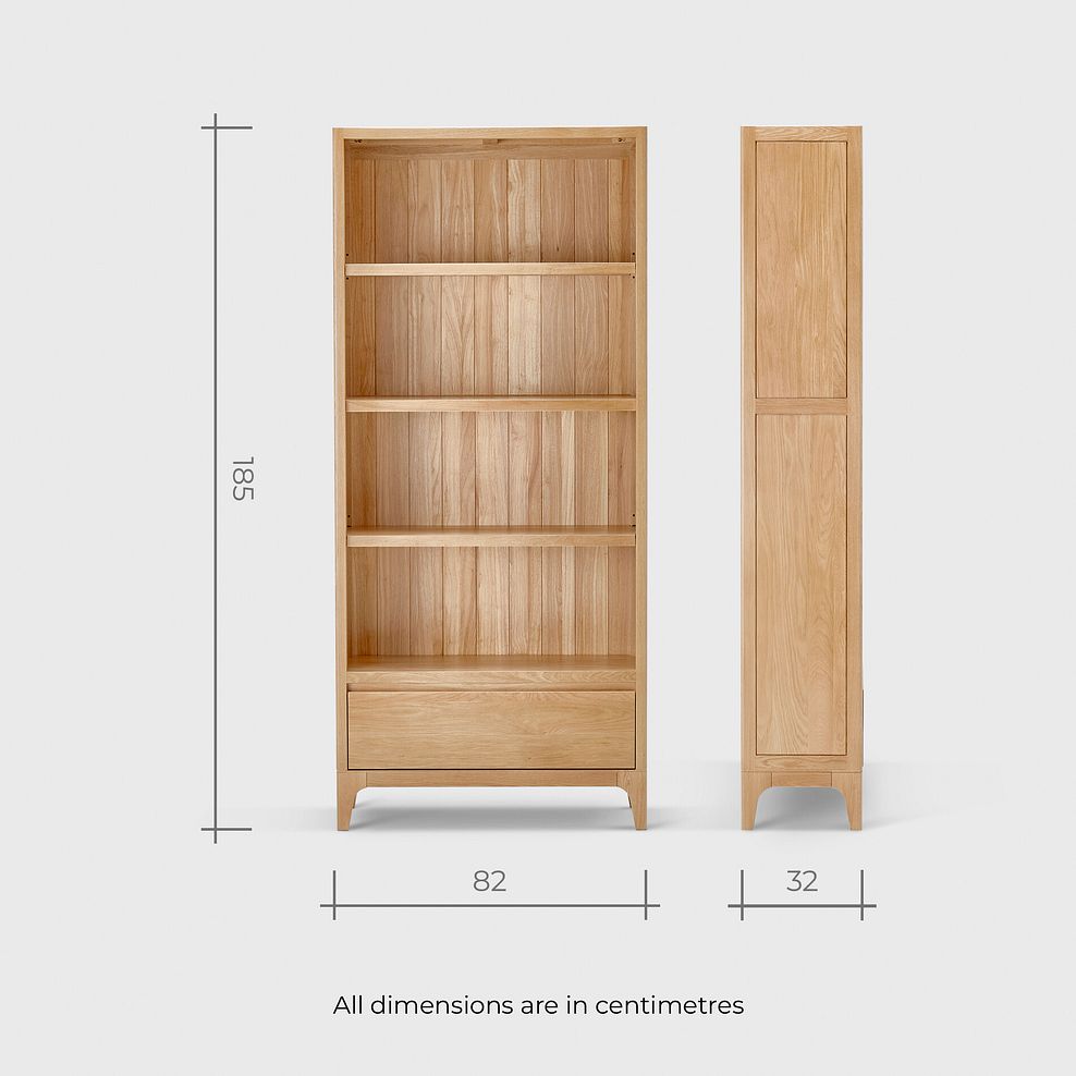 Durham Natural Oak Tall Bookcase 12