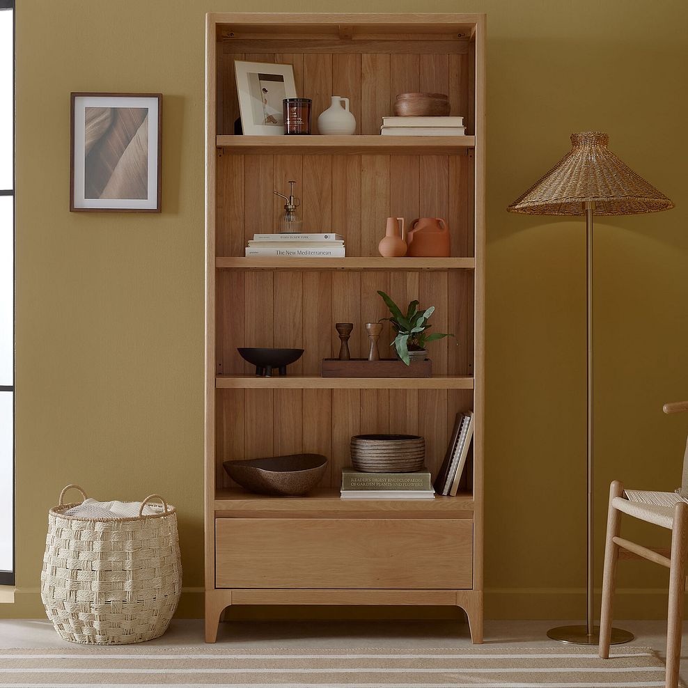 Durham Natural Oak Tall Bookcase 1