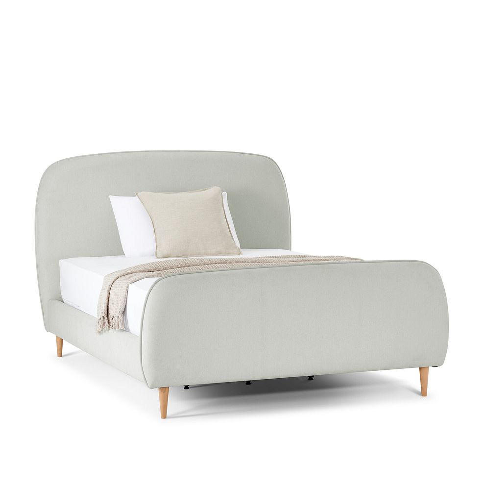 Durham Super King-Size Bed in Granada Cream Fabric 1