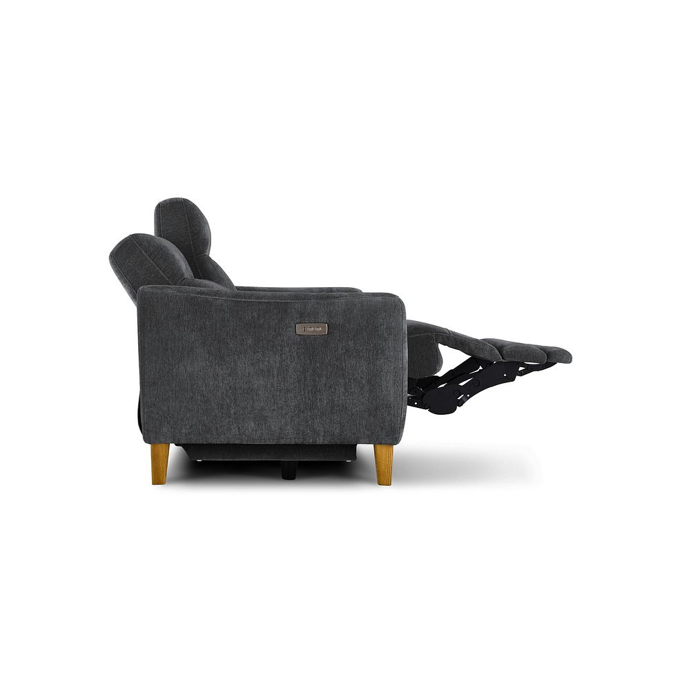 Dylan 2 Seater Electric Recliner Sofa in Amigo Coal Fabric 8