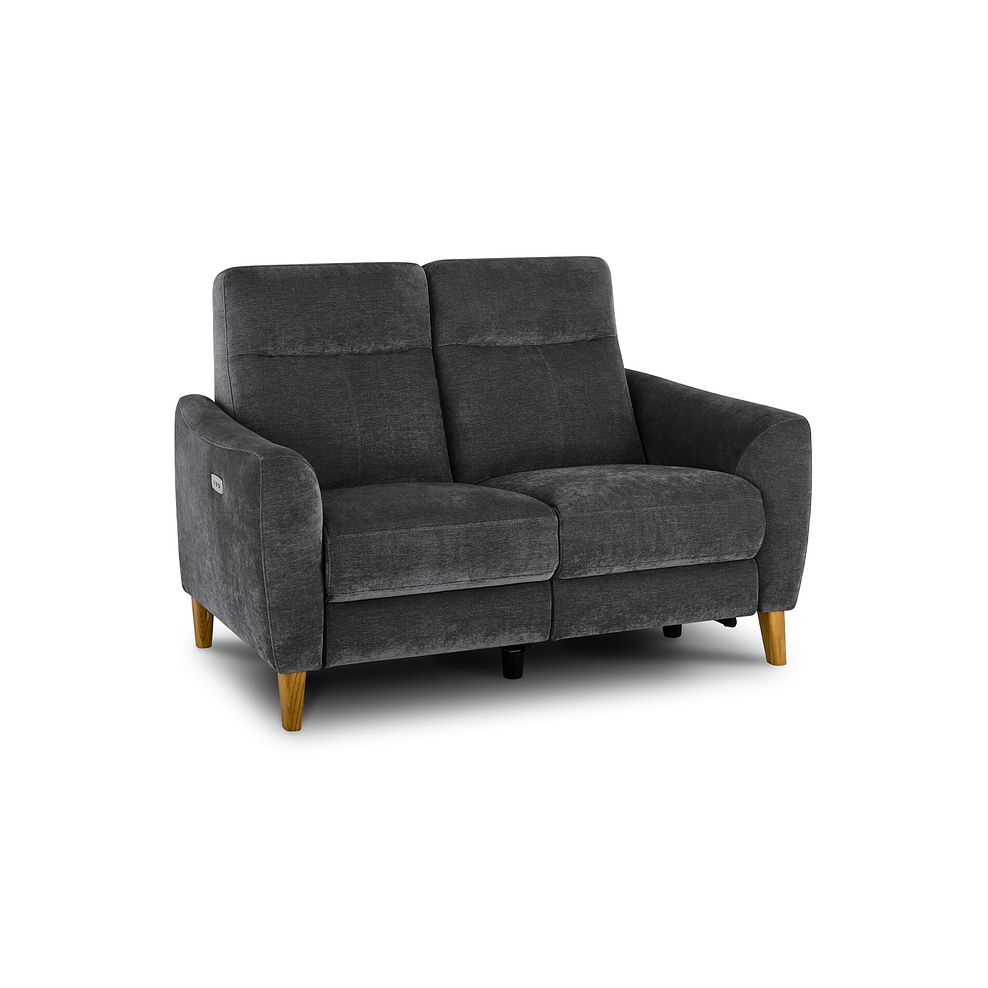Dylan 2 Seater Electric Recliner Sofa in Amigo Coal Fabric 1