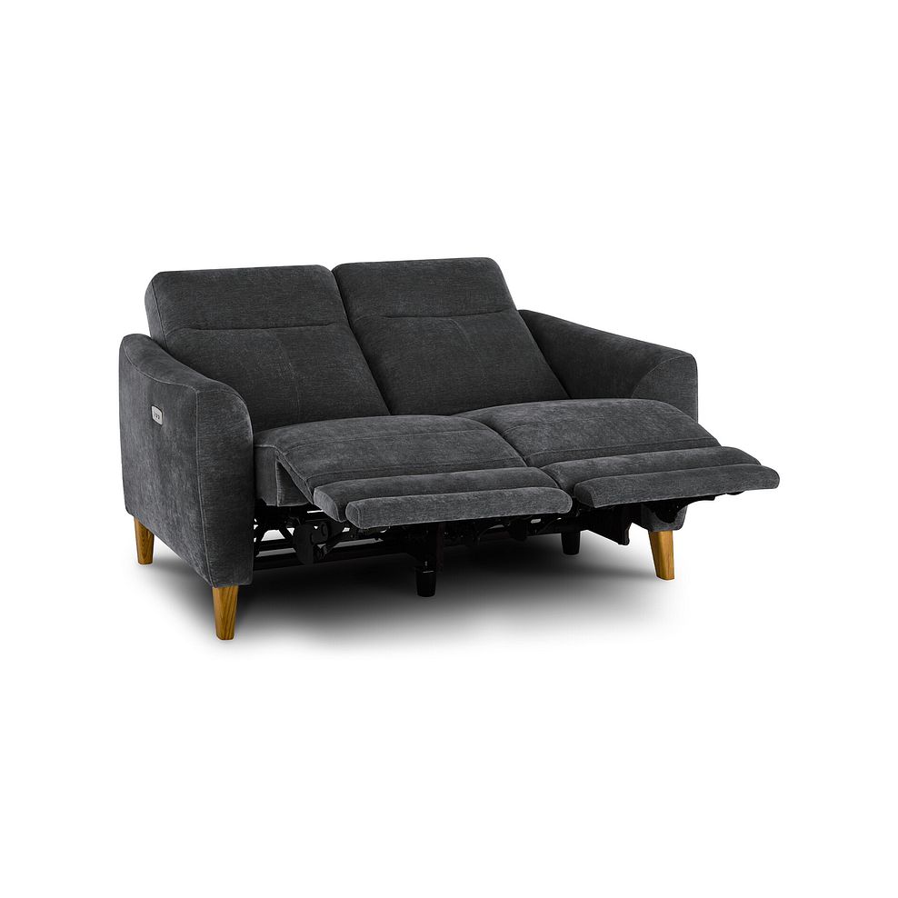Dylan 2 Seater Electric Recliner Sofa in Amigo Coal Fabric 5