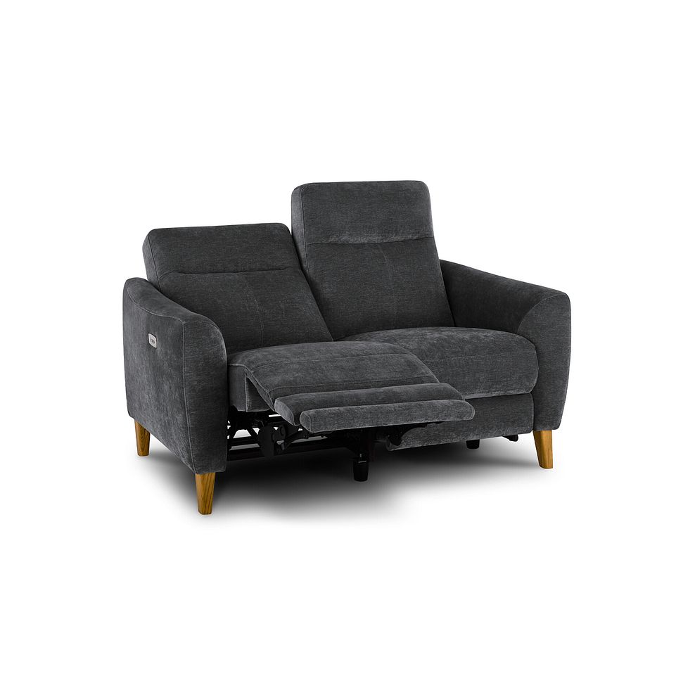 Dylan 2 Seater Electric Recliner Sofa in Amigo Coal Fabric 4