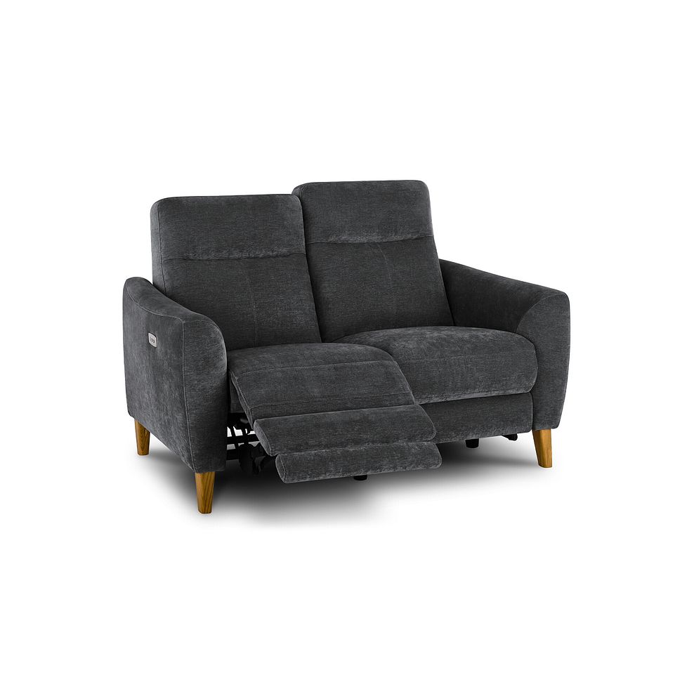 Dylan 2 Seater Electric Recliner Sofa in Amigo Coal Fabric 3