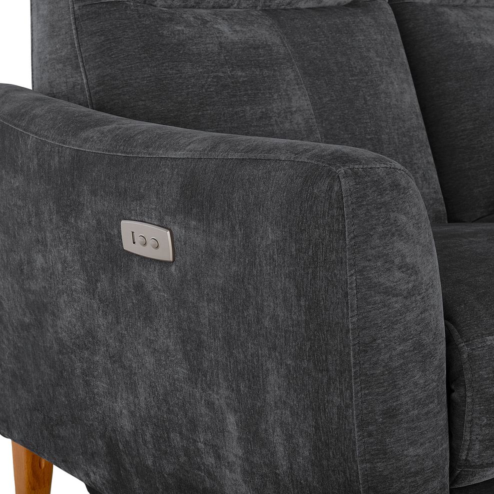 Dylan 2 Seater Electric Recliner Sofa in Amigo Coal Fabric 12