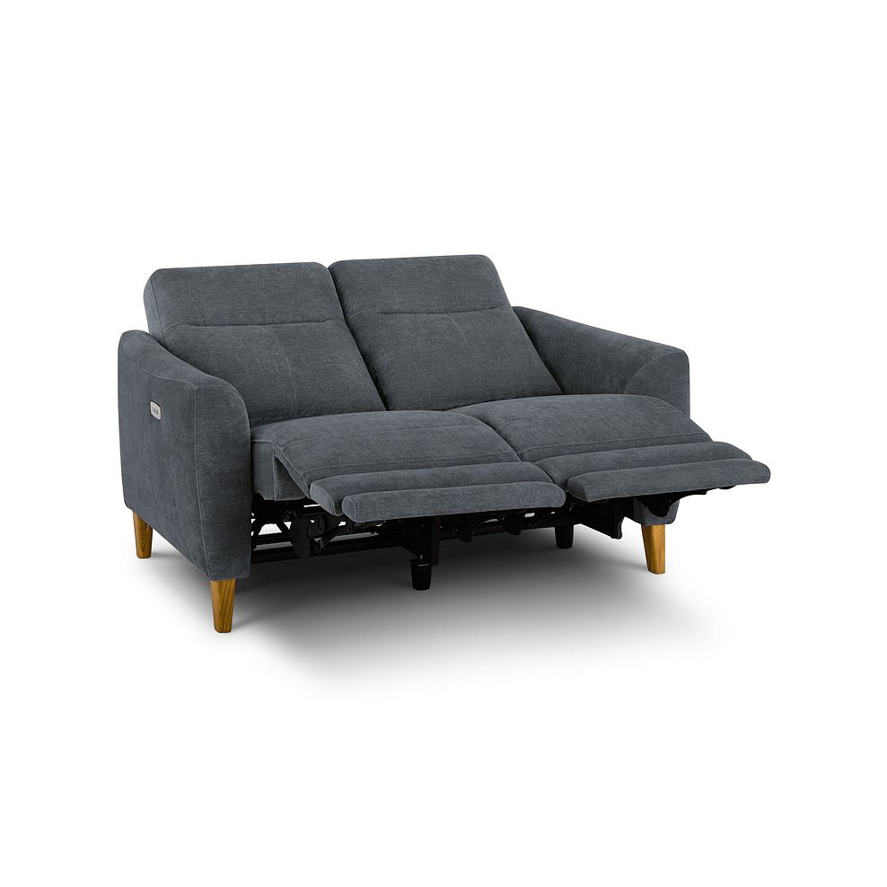 Dylan 2 Seater Electric Recliner Sofa in Amigo Coal Fabric 4