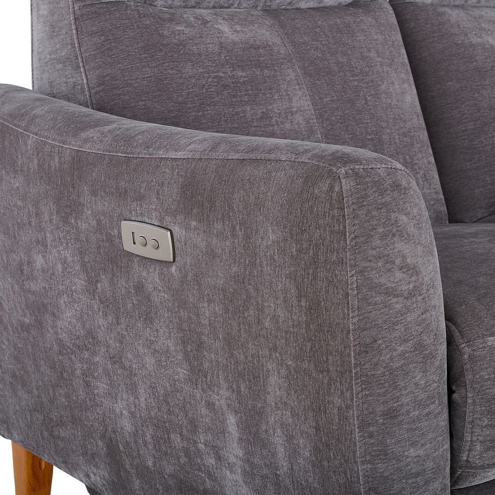 Dylan 2 Seater Electric Recliner Sofa in Amigo Granite Fabric 15