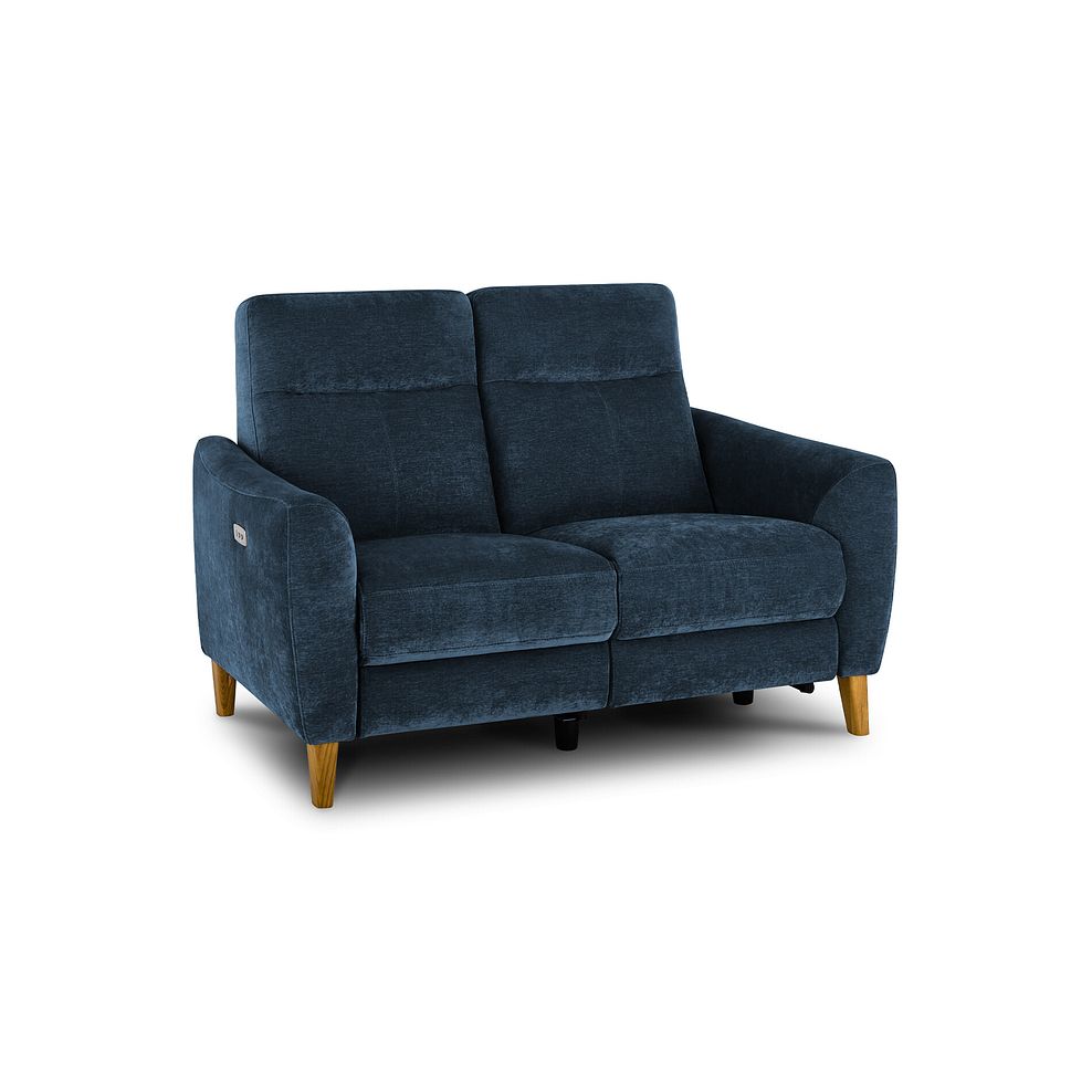 Dylan 2 Seater Electric Recliner Sofa in Amigo Navy Fabric 1