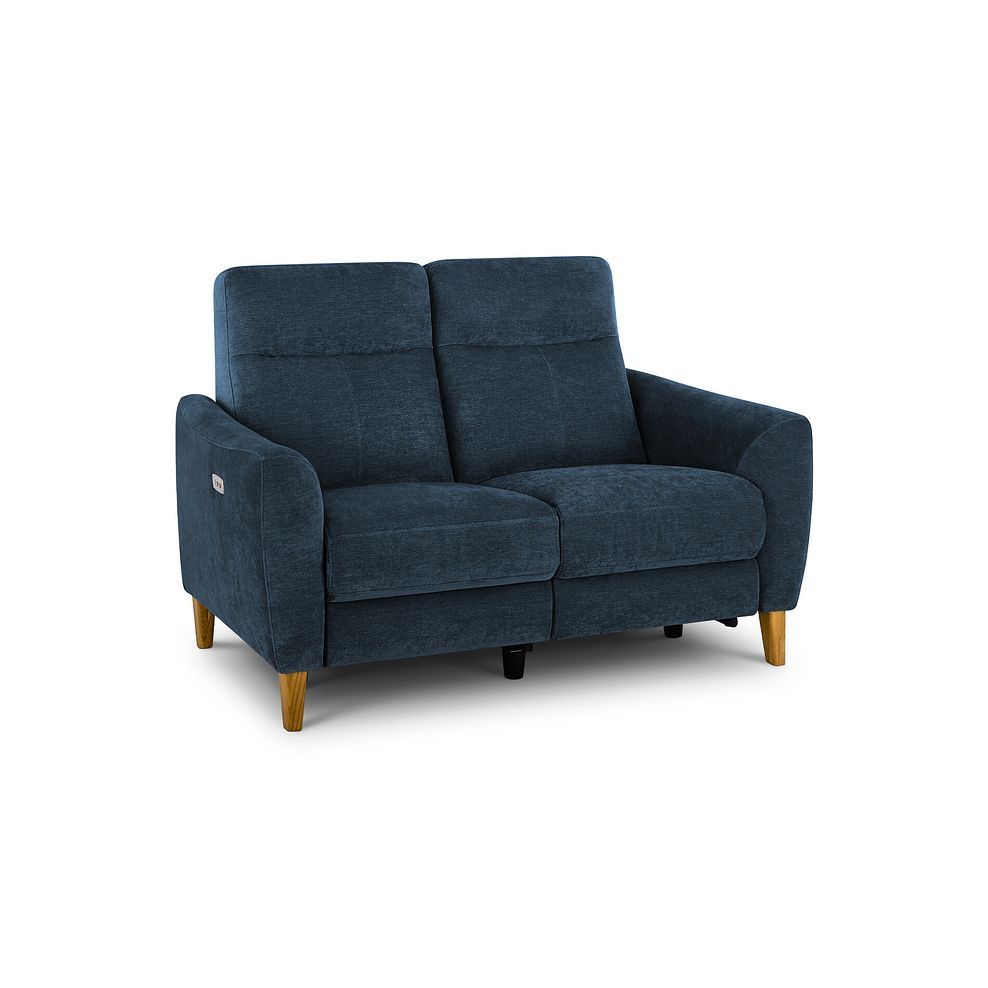 Dylan 2 Seater Electric Recliner Sofa in Amigo Navy Fabric 1