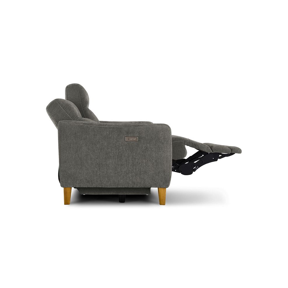 Dylan 2 Seater Electric Recliner Sofa in Darwin Charcoal Fabric 8