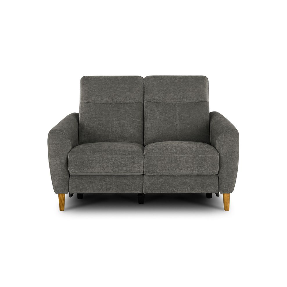 Dylan 2 Seater Electric Recliner Sofa in Darwin Charcoal Fabric 2