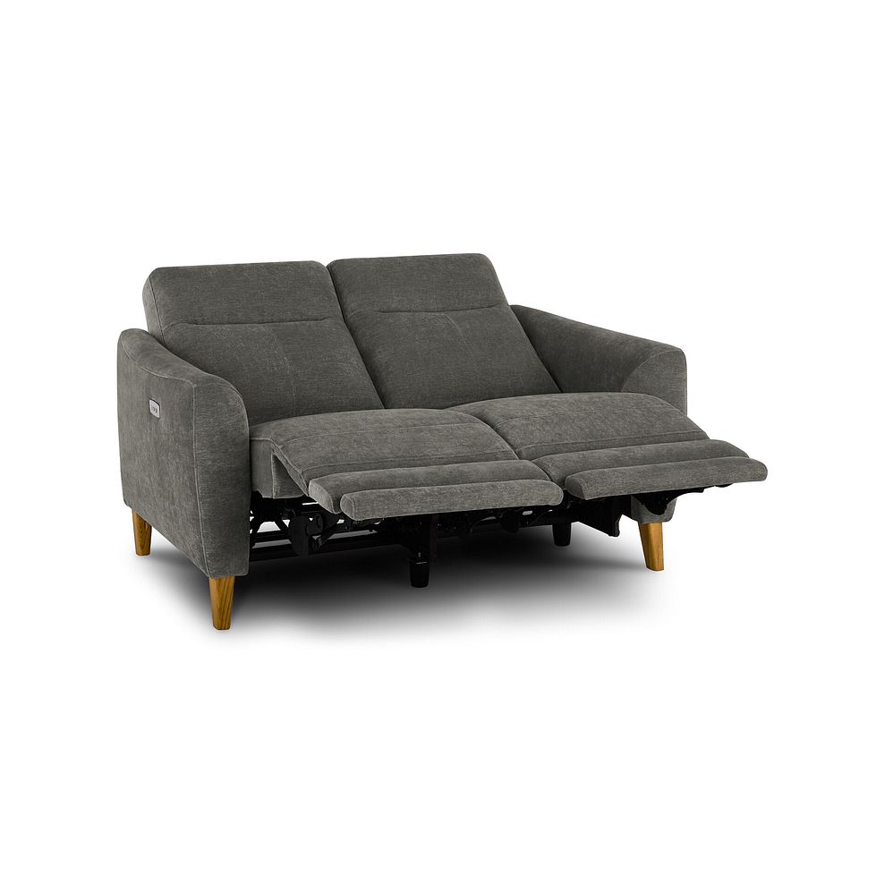 Dylan 2 Seater Electric Recliner Sofa in Darwin Charcoal Fabric Thumbnail 5