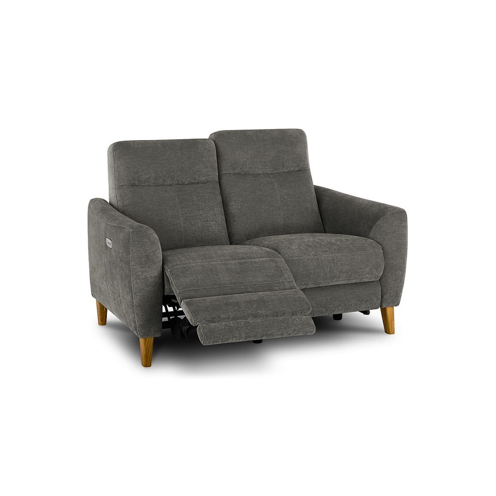 Dylan 2 Seater Electric Recliner Sofa in Darwin Charcoal Fabric 3
