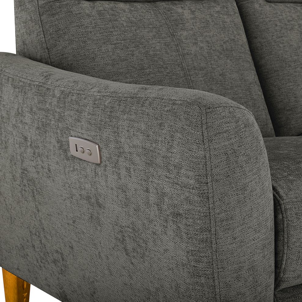 Dylan 2 Seater Electric Recliner Sofa in Darwin Charcoal Fabric 12