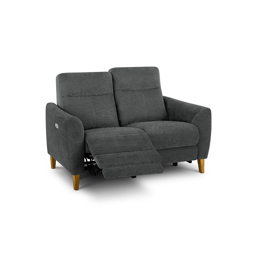 Dylan 2 Seater Electric Recliner Sofa in Darwin Charcoal Fabric 2