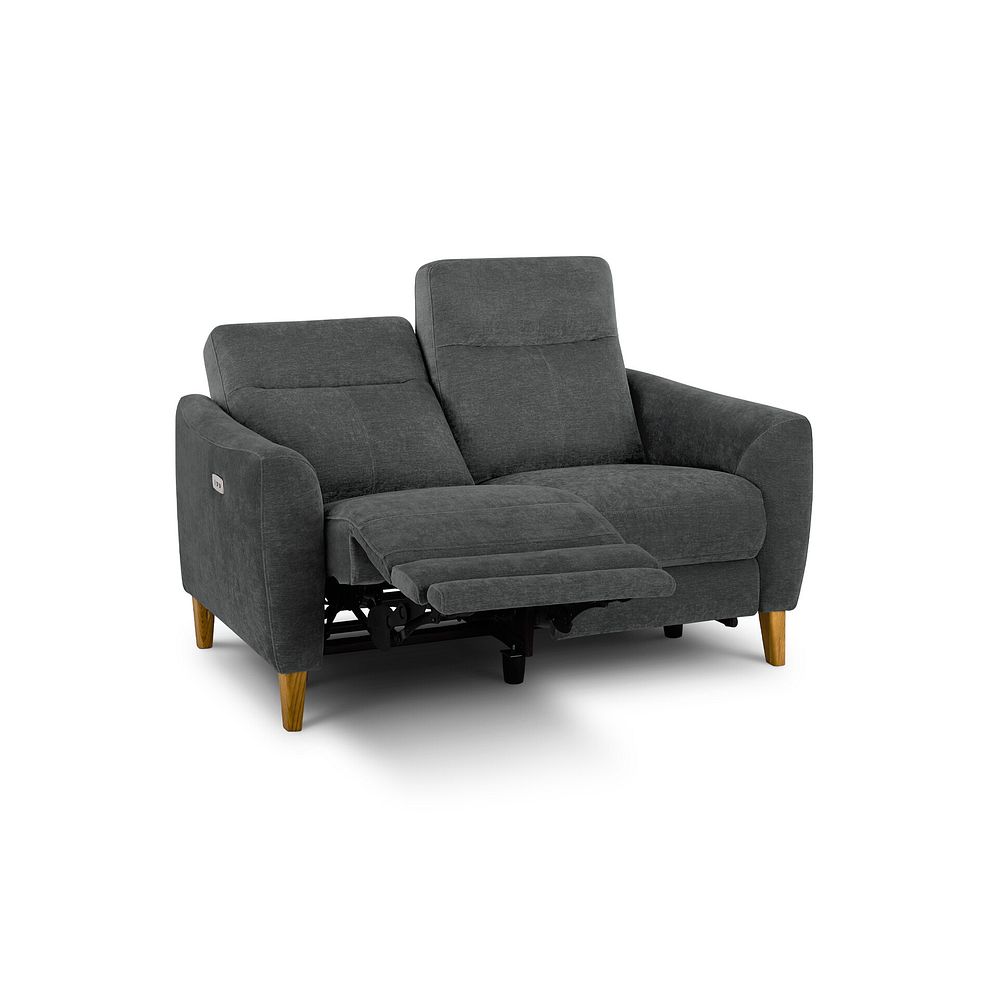 Dylan 2 Seater Electric Recliner Sofa in Darwin Charcoal Fabric 3