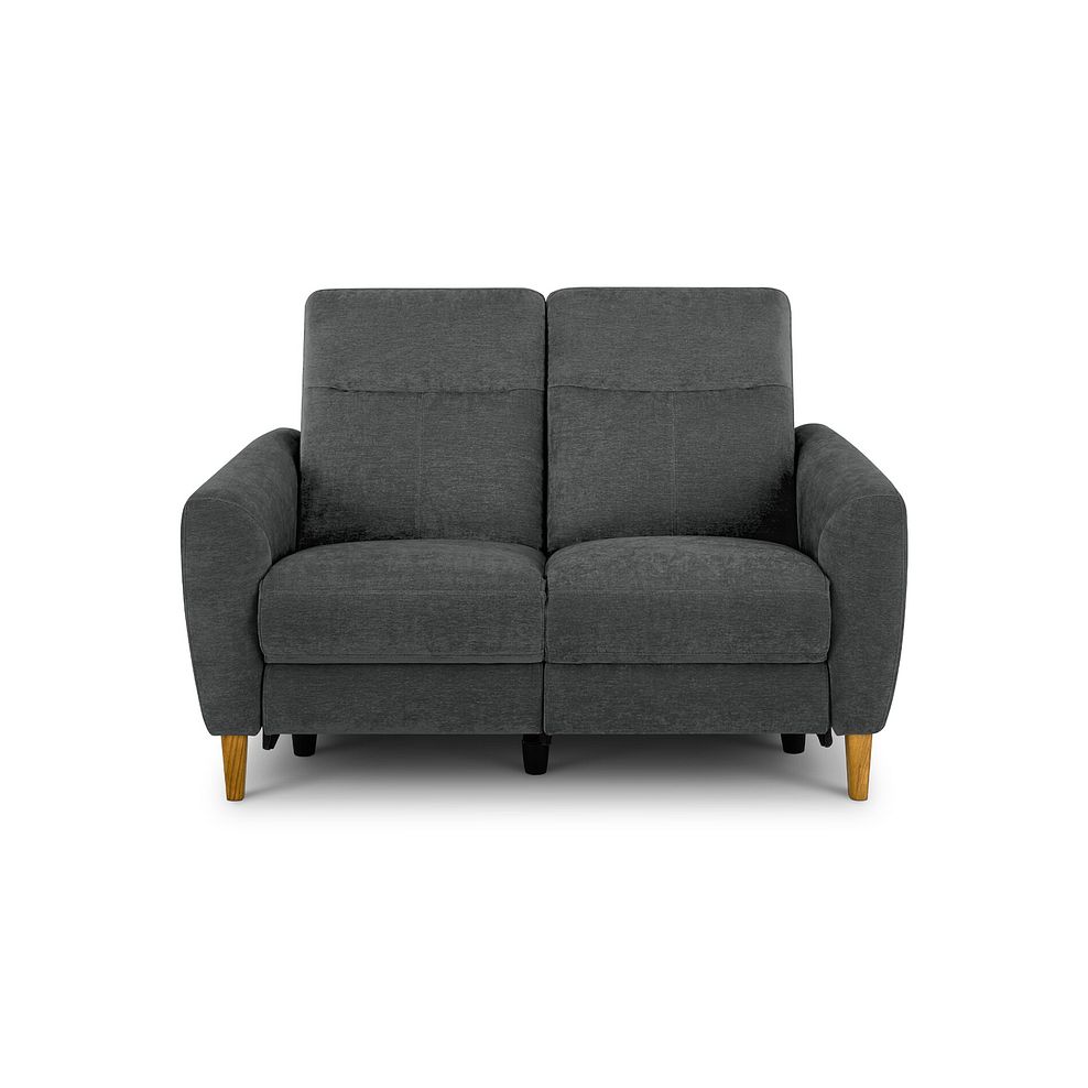 Dylan 2 Seater Electric Recliner Sofa in Darwin Charcoal Fabric 5