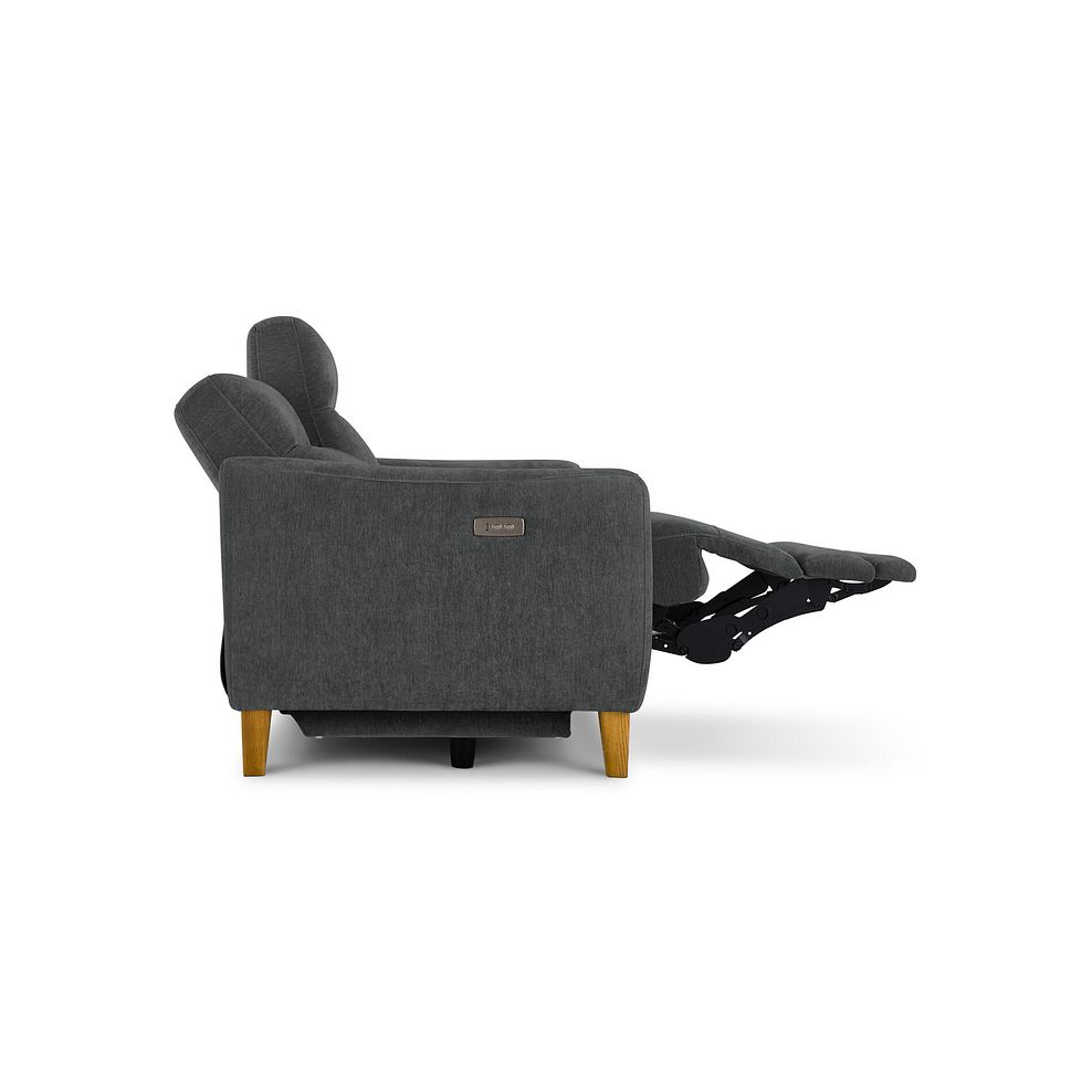 Dylan 2 Seater Electric Recliner Sofa in Darwin Charcoal Fabric 8