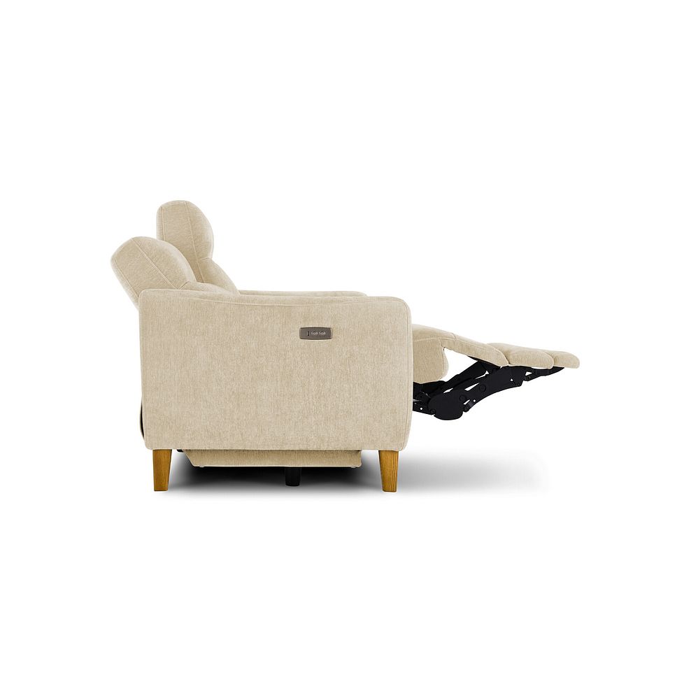 Dylan 2 Seater Electric Recliner Sofa in Darwin Ivory Fabric 8