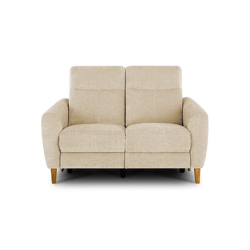 Dylan 2 Seater Electric Recliner Sofa in Darwin Ivory Fabric 2