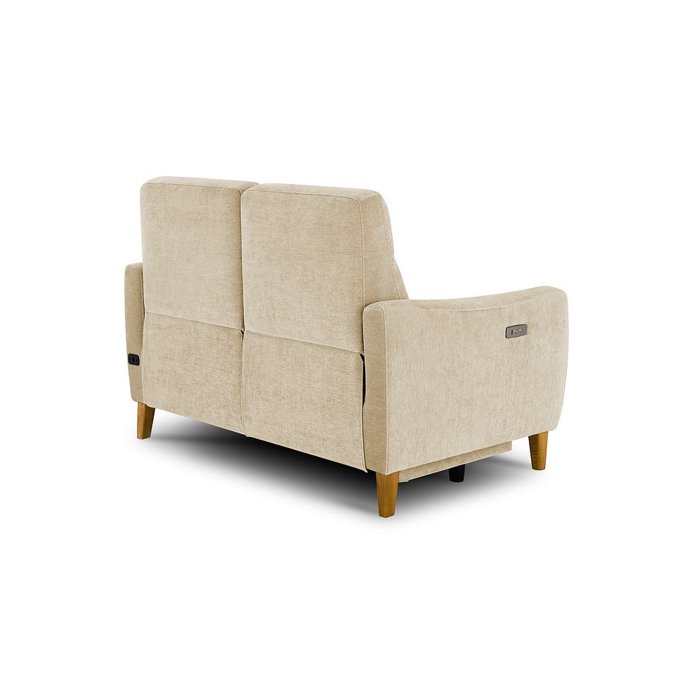 Dylan 2 Seater Electric Recliner Sofa in Darwin Ivory Fabric 6