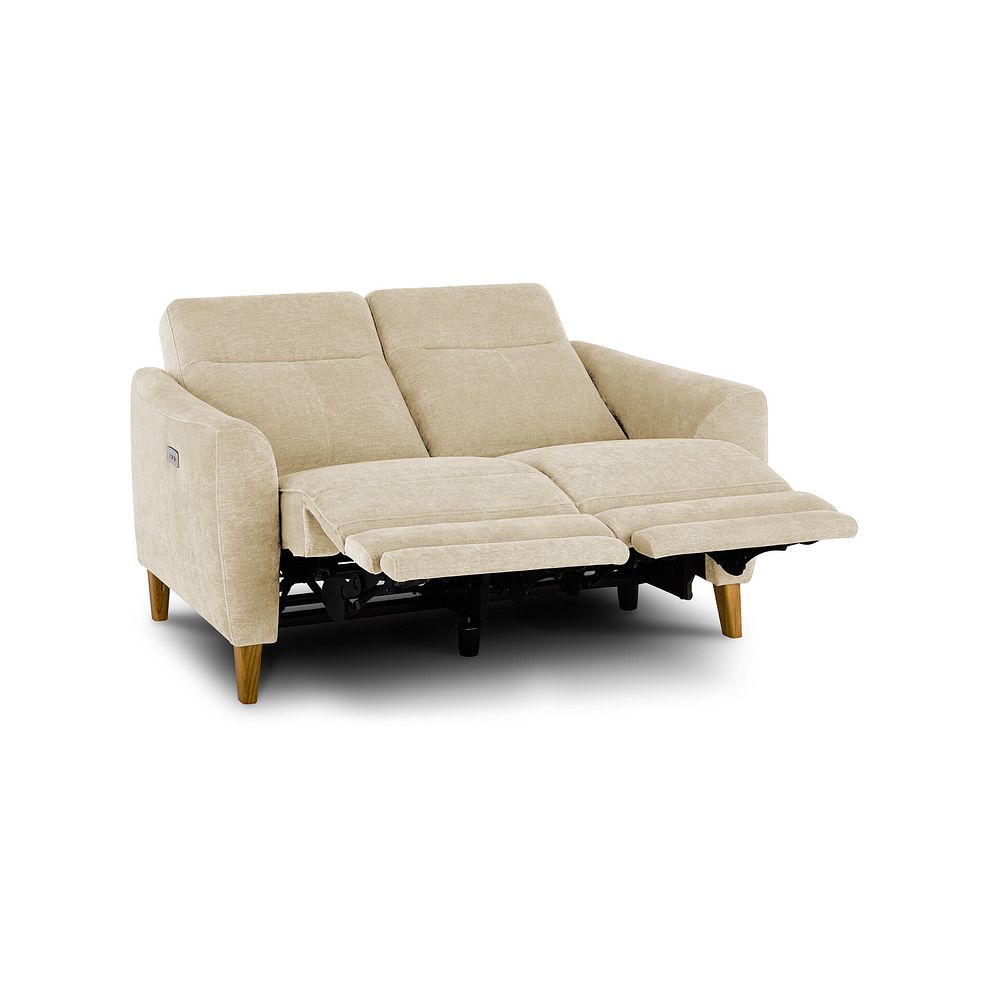 Dylan 2 Seater Electric Recliner Sofa in Darwin Ivory Fabric 5