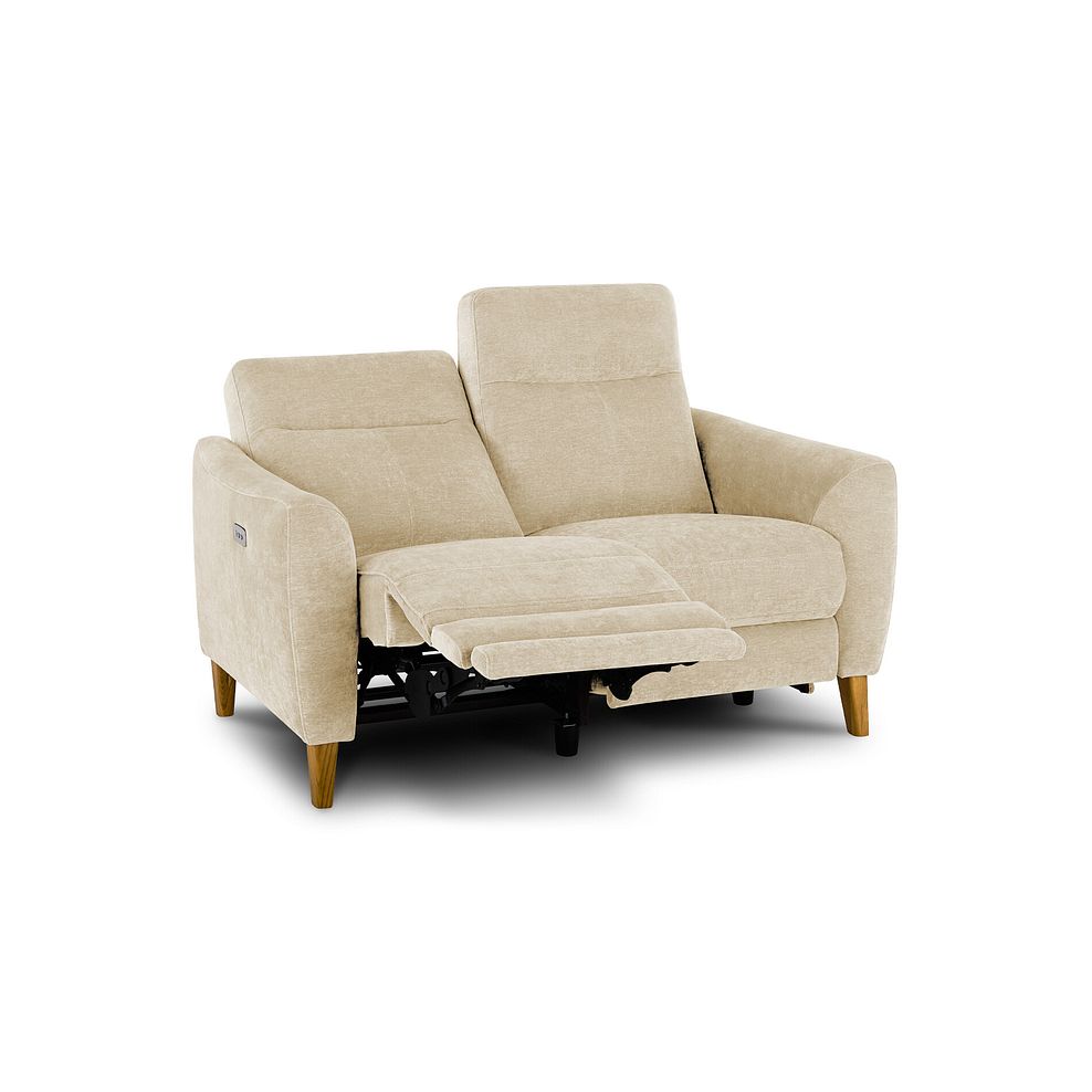 Dylan 2 Seater Electric Recliner Sofa in Darwin Ivory Fabric 4