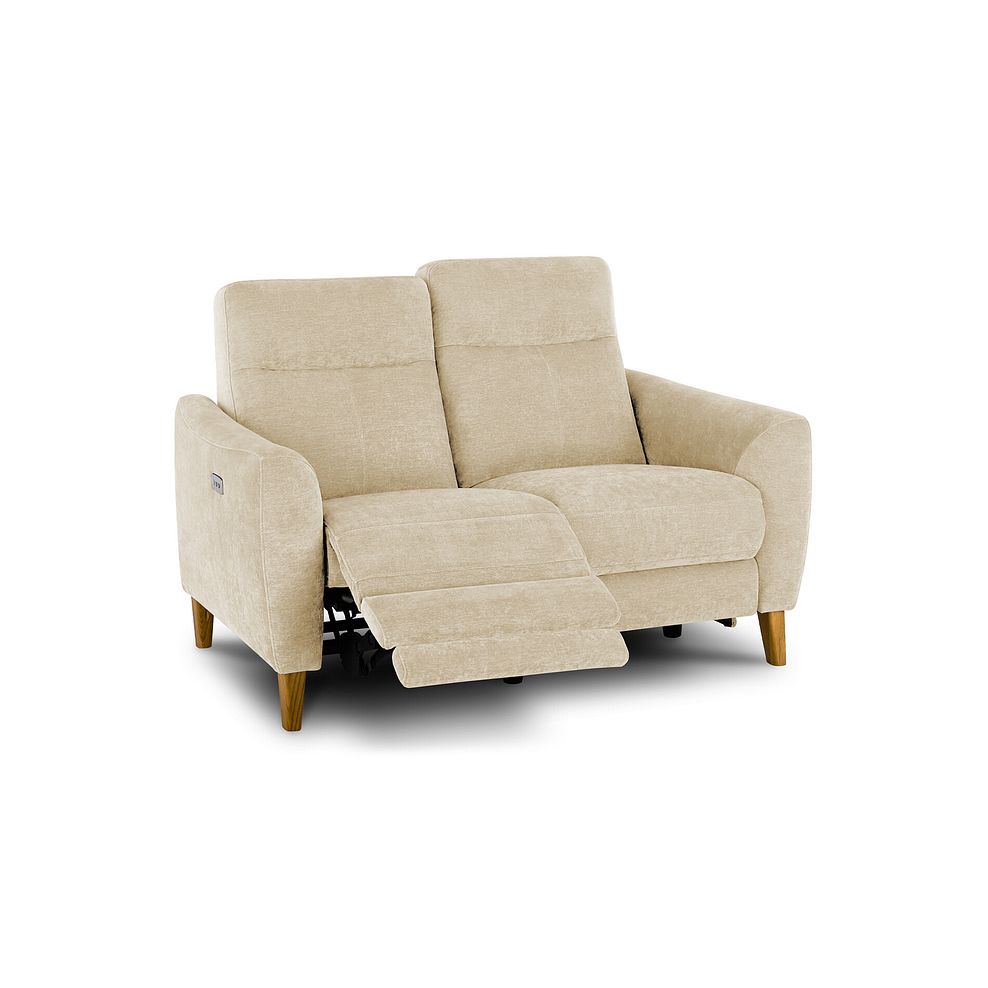 Dylan 2 Seater Electric Recliner Sofa in Darwin Ivory Fabric 3