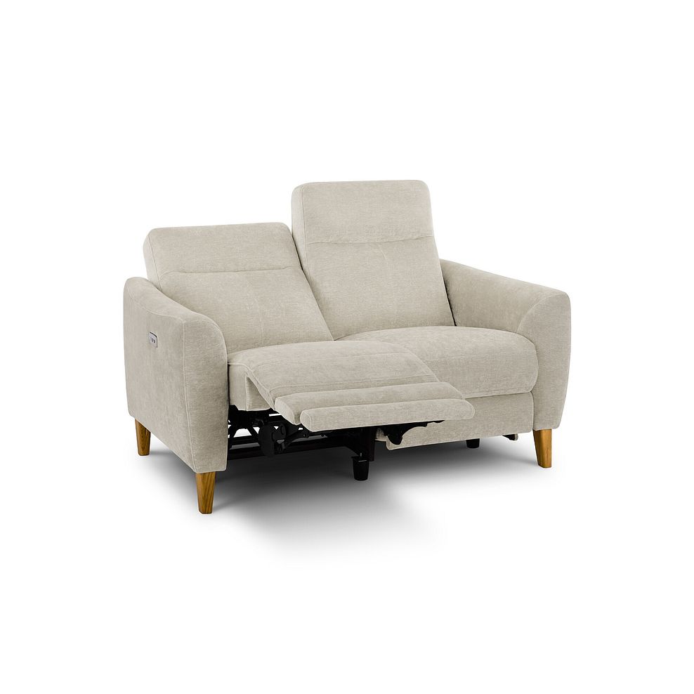 Dylan 2 Seater Electric Recliner Sofa in Darwin Ivory Fabric 3