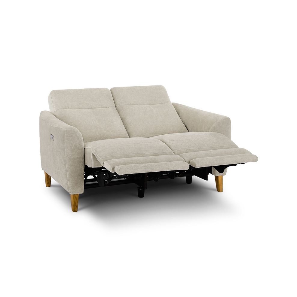 Dylan 2 Seater Electric Recliner Sofa in Darwin Ivory Fabric 4