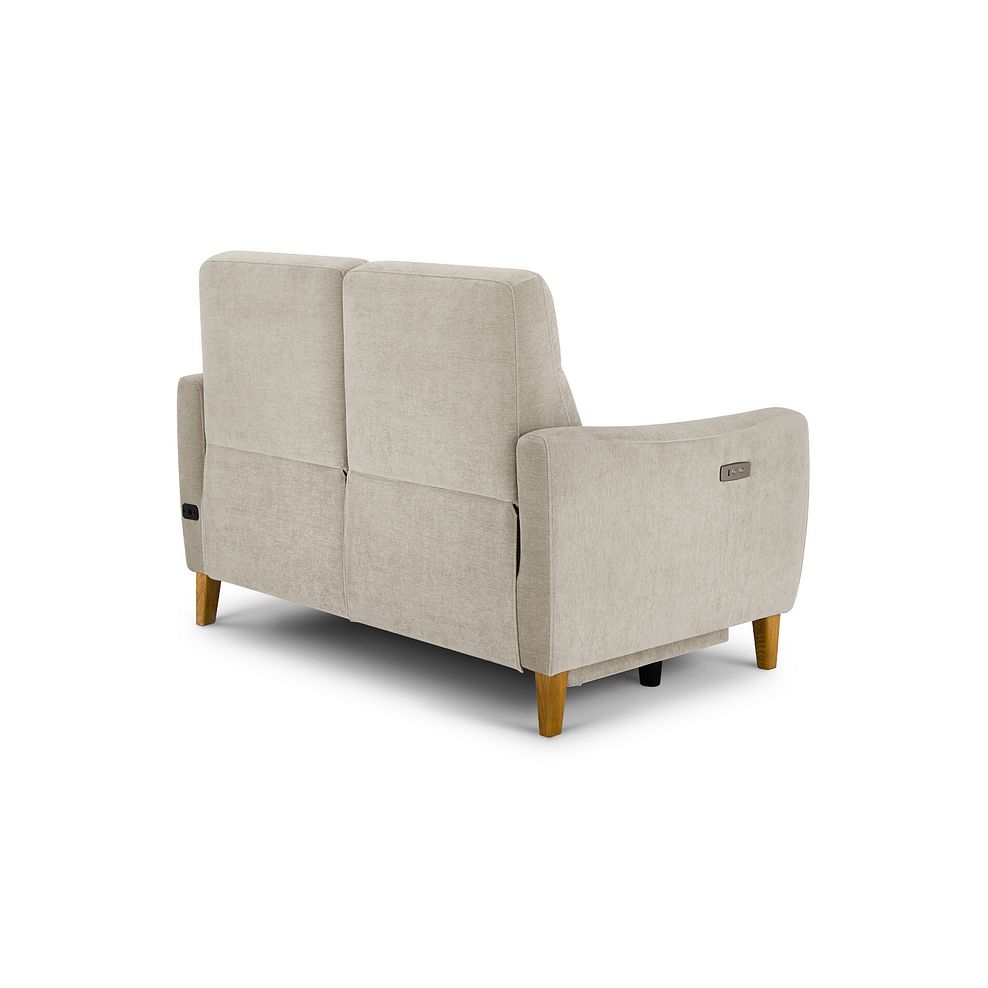 Dylan 2 Seater Electric Recliner Sofa in Darwin Ivory Fabric 6