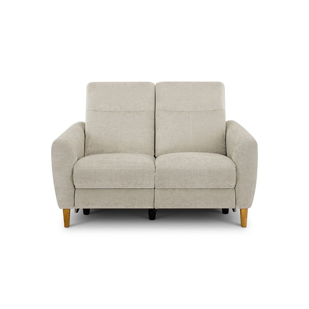 Dylan 2 Seater Electric Recliner Sofa in Darwin Ivory Fabric 5