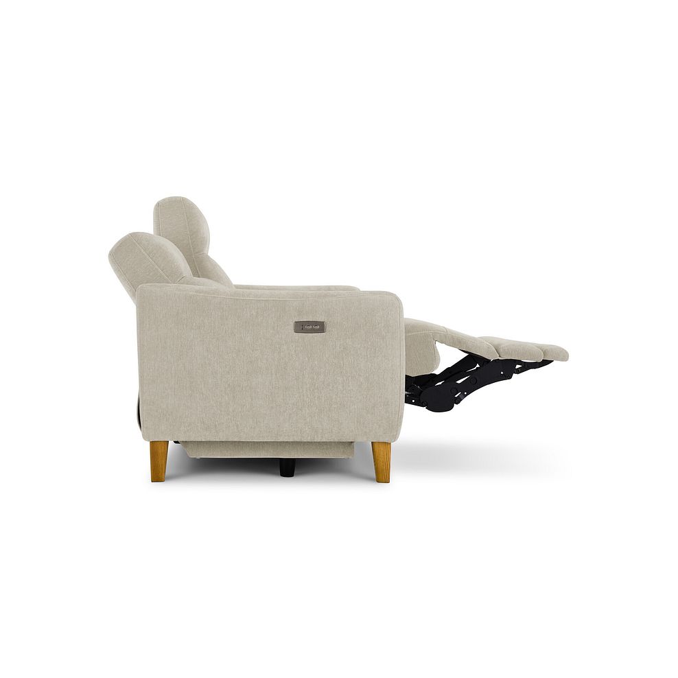 Dylan 2 Seater Electric Recliner Sofa in Darwin Ivory Fabric 8