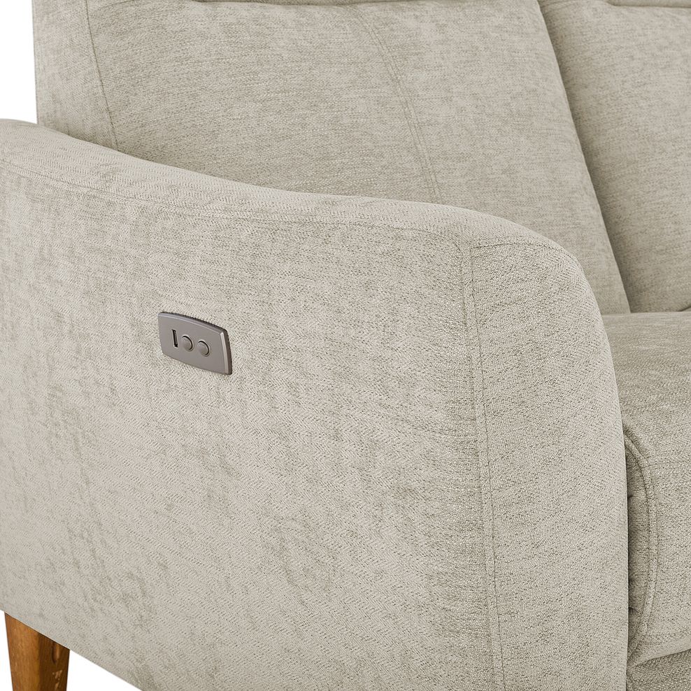 Dylan 2 Seater Electric Recliner Sofa in Darwin Ivory Fabric 9