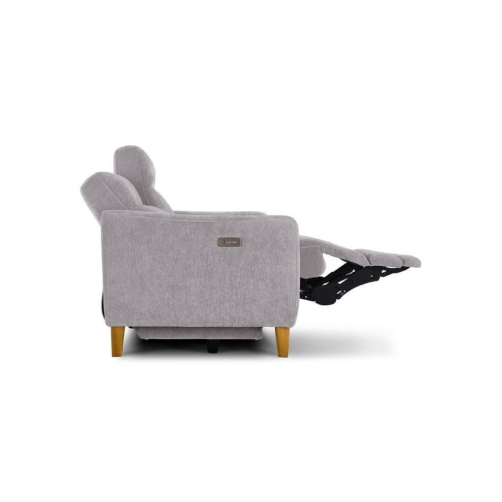 Dylan 2 Seater Electric Recliner Sofa in Darwin Silver Fabric 8