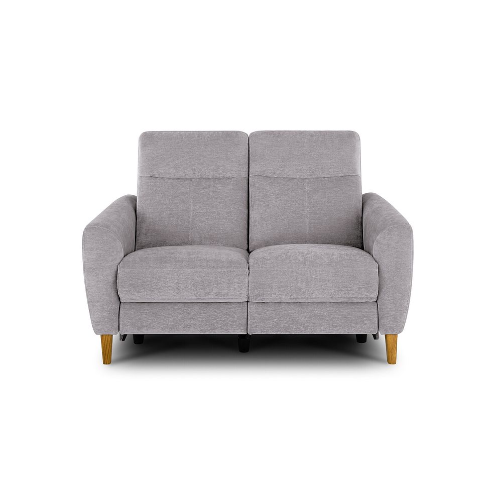 Dylan 2 Seater Electric Recliner Sofa in Darwin Silver Fabric 2