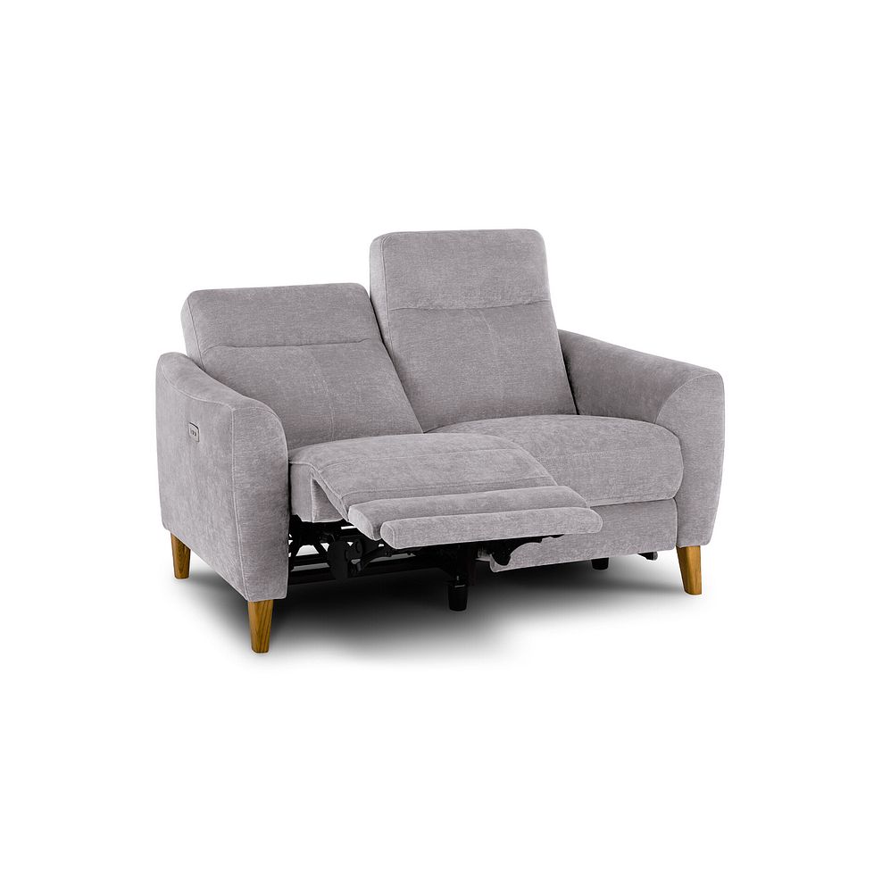 Dylan 2 Seater Electric Recliner Sofa in Darwin Silver Fabric 4
