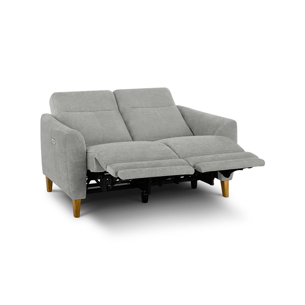 Dylan 2 Seater Electric Recliner Sofa in Darwin Silver Fabric 4