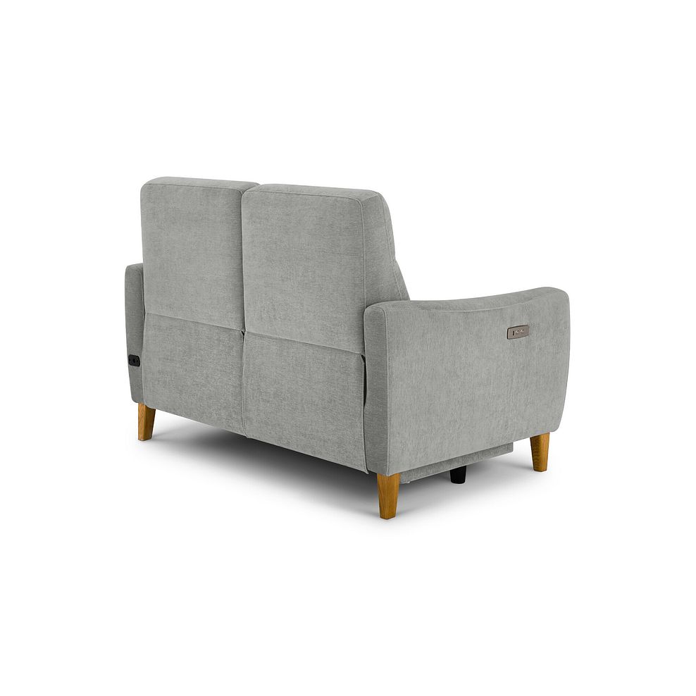 Dylan 2 Seater Electric Recliner Sofa in Darwin Silver Fabric 6