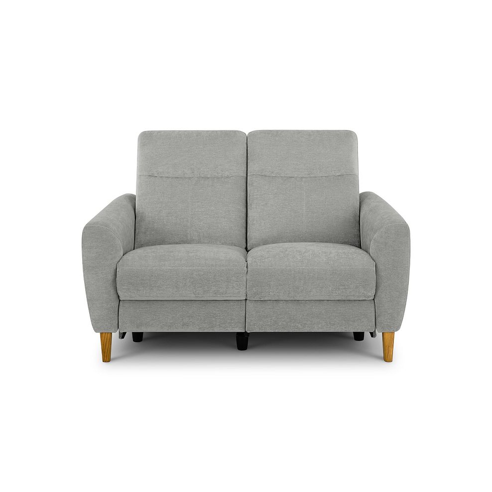 Dylan 2 Seater Electric Recliner Sofa in Darwin Silver Fabric 5