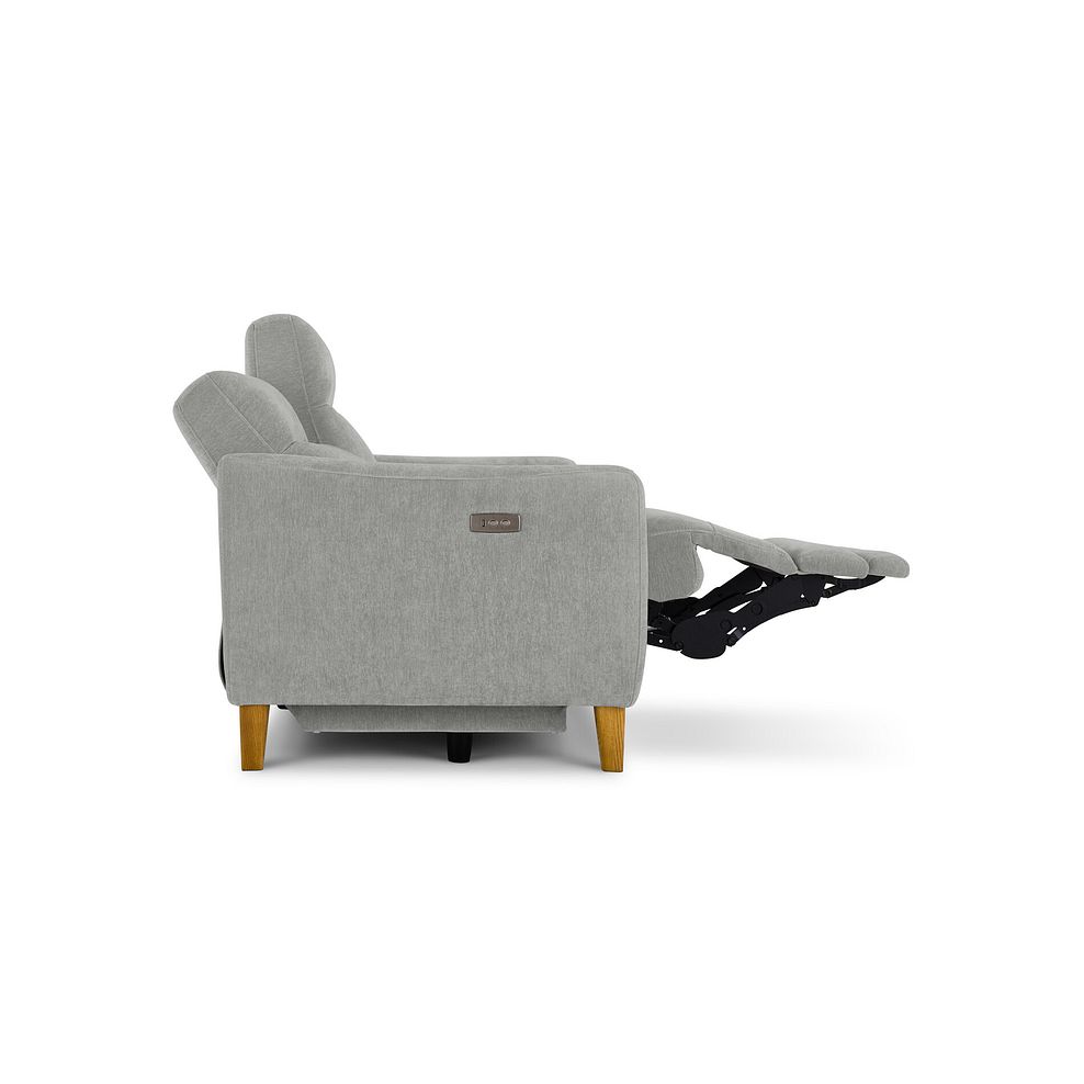 Dylan 2 Seater Electric Recliner Sofa in Darwin Silver Fabric 8