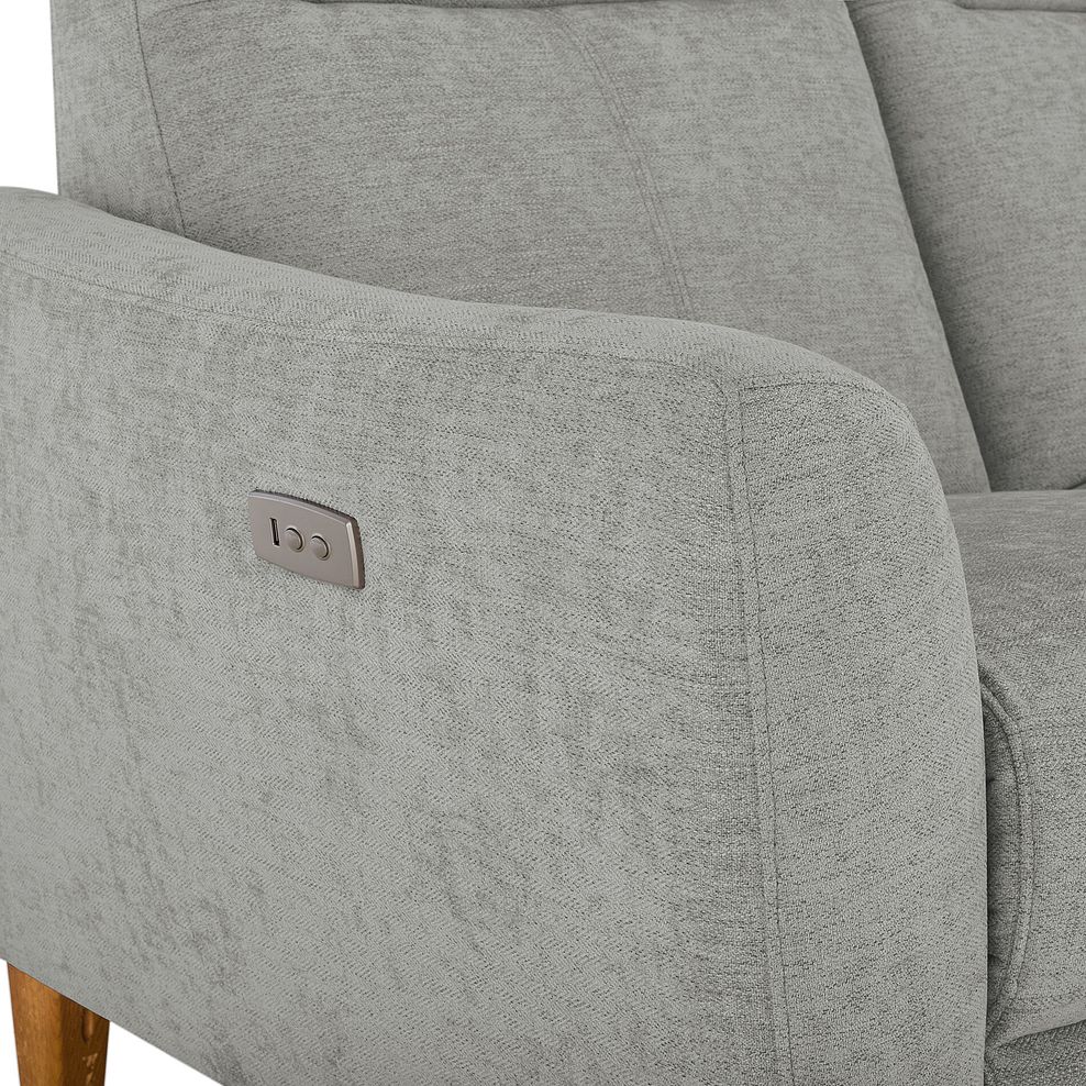 Dylan 2 Seater Electric Recliner Sofa in Darwin Silver Fabric 9