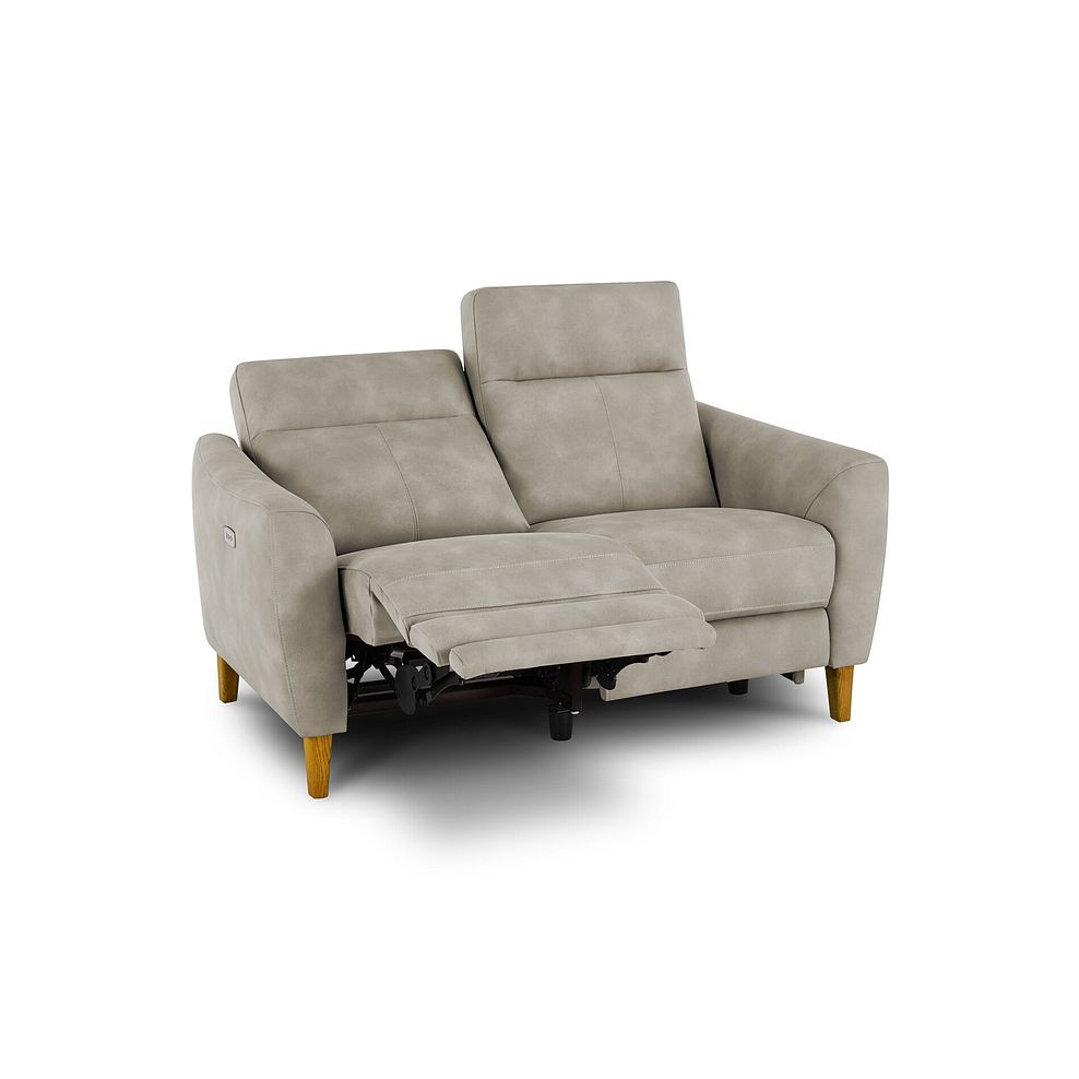 Dylan 2 Seater Electric Recliner Sofa in Oxford Beige Fabric Thumbnail 4