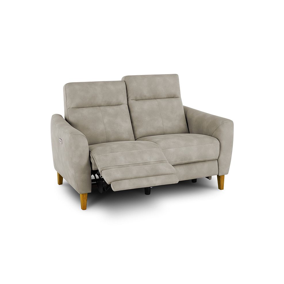 Dylan 2 Seater Electric Recliner Sofa in Oxford Beige Fabric Thumbnail 3