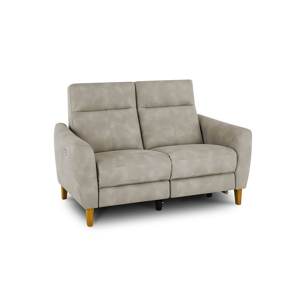 Dylan 2 Seater Electric Recliner Sofa in Oxford Beige Fabric