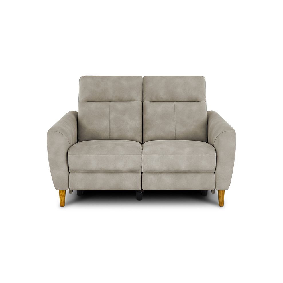 Dylan 2 Seater Electric Recliner Sofa in Oxford Beige Fabric 2
