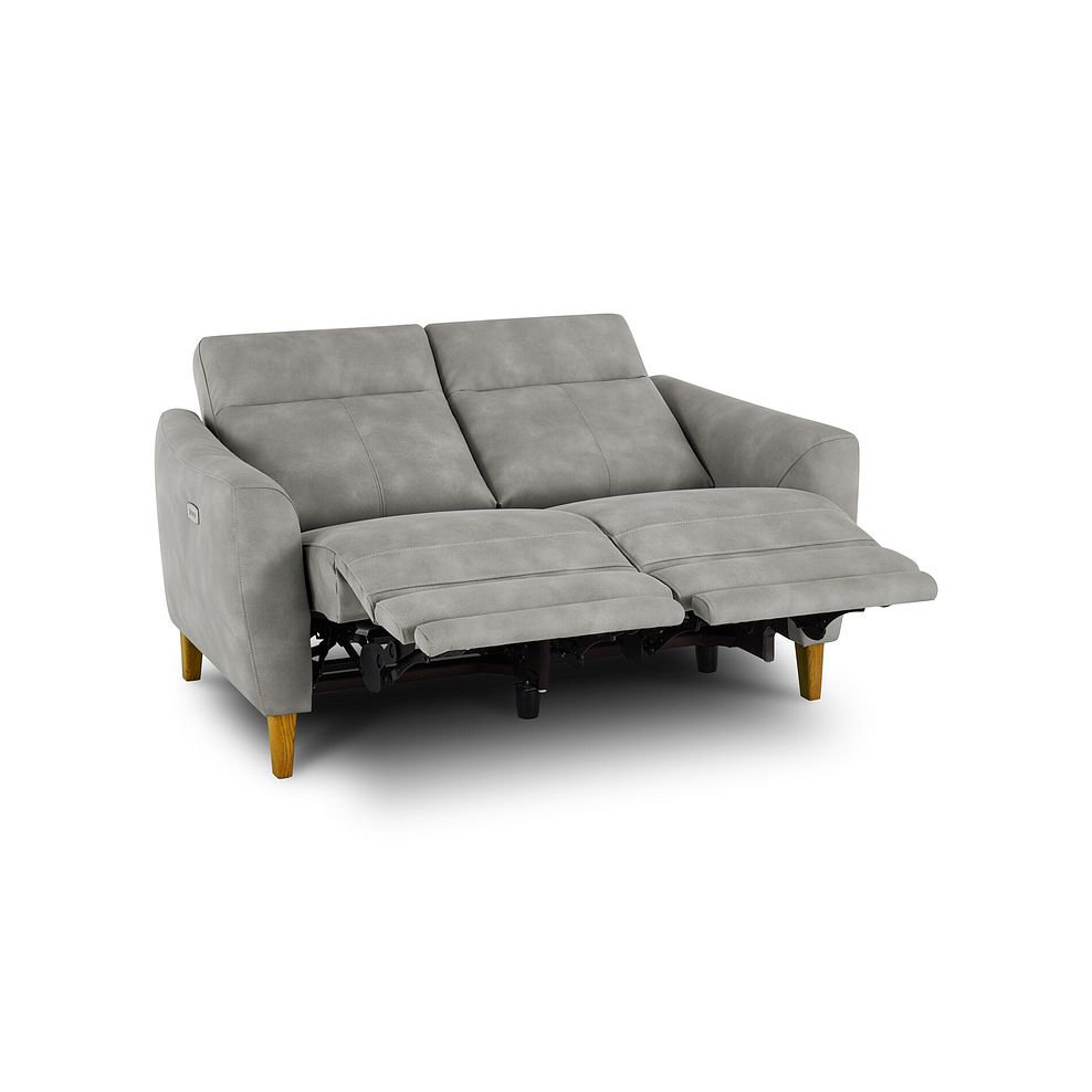 Dylan 2 Seater Electric Recliner Sofa in Oxford Grey Fabric 6