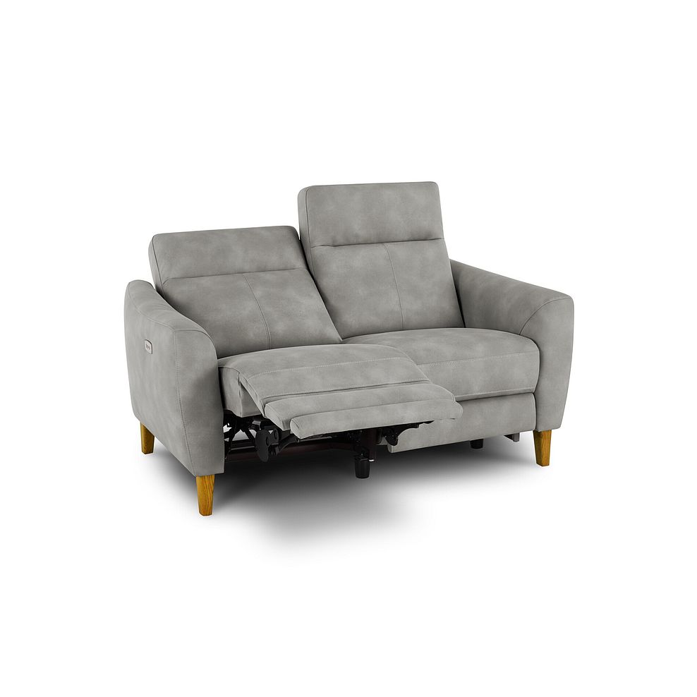 Dylan 2 Seater Electric Recliner Sofa in Oxford Grey Fabric 5